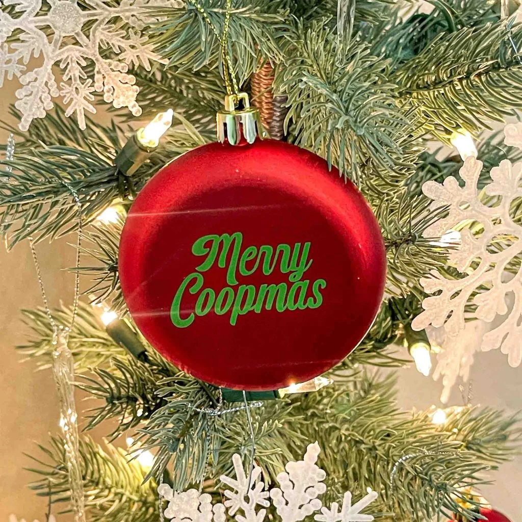 Merry Coopmas Christmas Ornament - Image 2